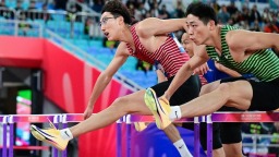 十五運會田徑——男子110米欄決賽：徐卓一奪冠